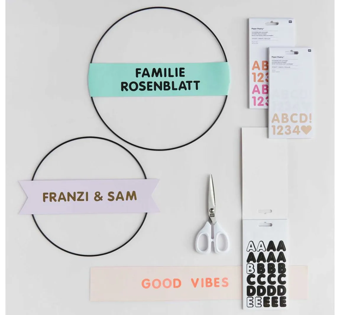 Clearance Rico Design Stickerblock "Alphabet", Schwarz/Gold