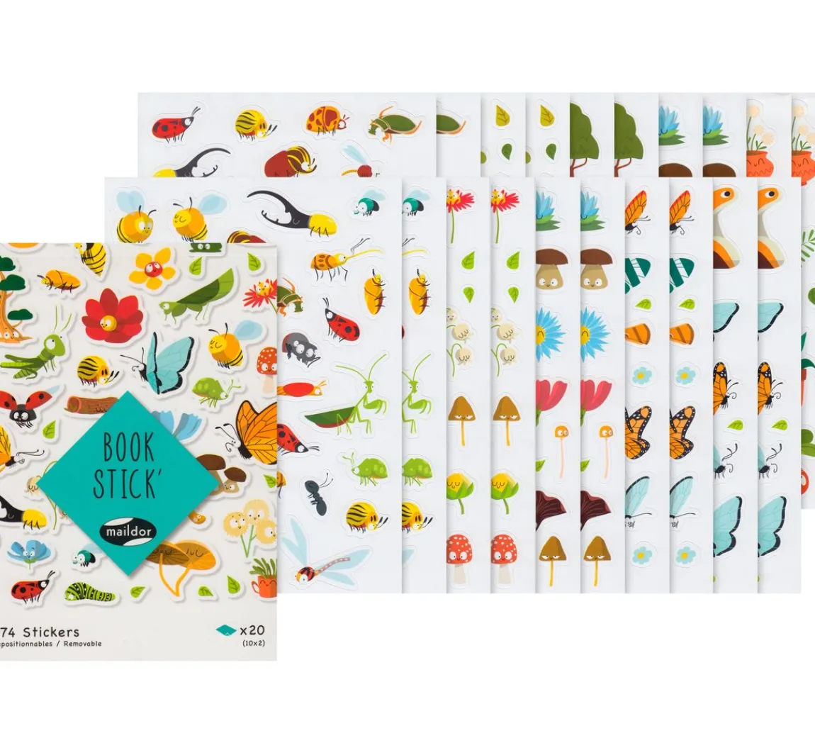 Sale maildor Sticker-Buch "Happy Nature" 674 Stück