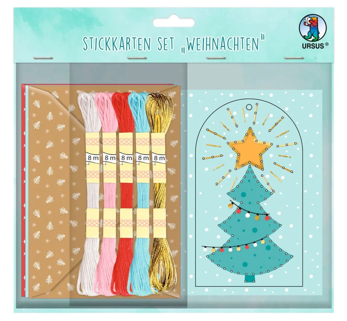 Discount URSUS Stickkarten-Set "Weihnachten"