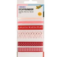 New folia Stoffbänder-Mix "Rosy Love"
