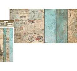 Hot Stamperia Stoffpaket "Around the World"
