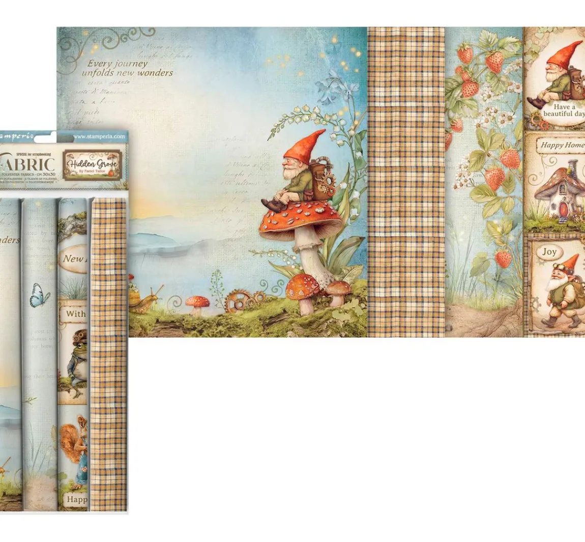 Outlet Stamperia Stoffpaket "Hidden Grove"