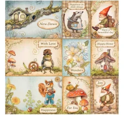 Outlet Stamperia Stoffpaket "Hidden Grove"