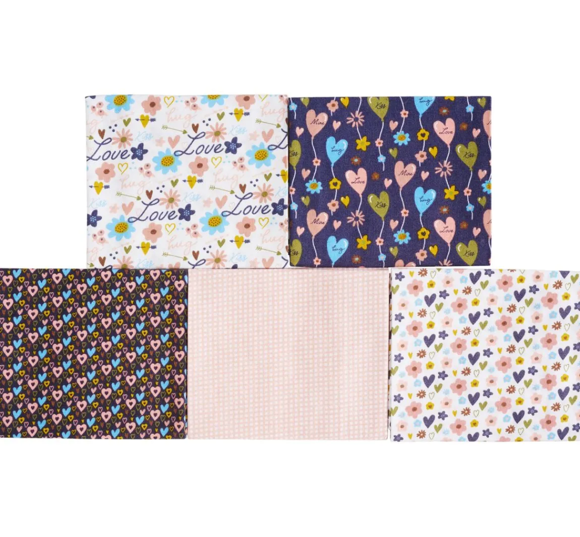 Clearance stafil Stoffpaket Patchy "Hearts and Flowers"