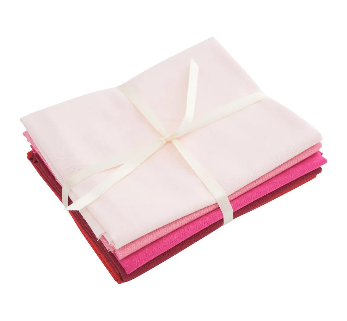 Discount stafil Stoffpaket Patchy Uni "Rosa-Rot"