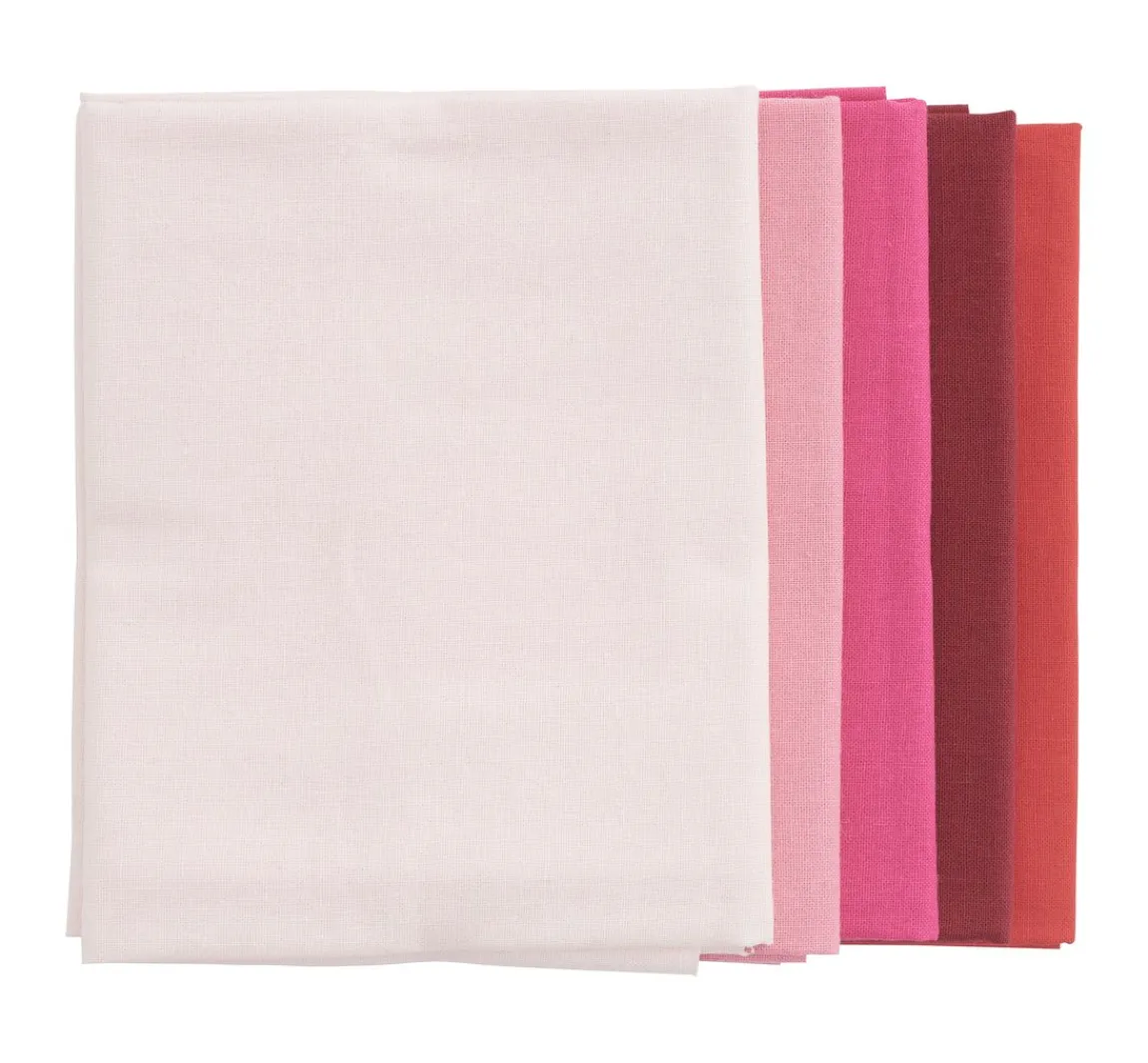 Discount stafil Stoffpaket Patchy Uni "Rosa-Rot"