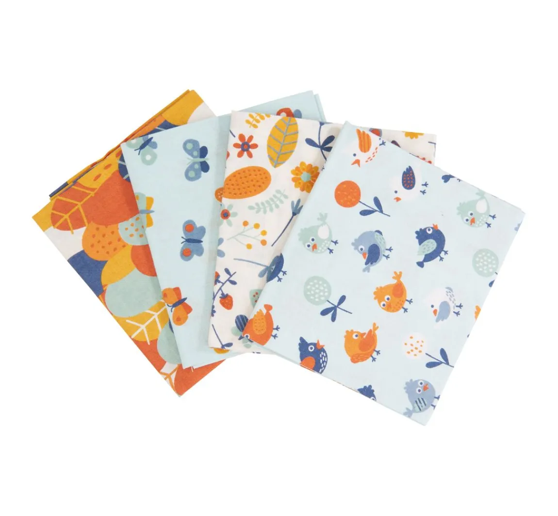 Outlet stafil Stoffpaket Patchy "Vögel und Schmetterlinge"
