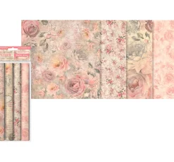 Discount Stamperia Stoffpaket "Shabby Rose"