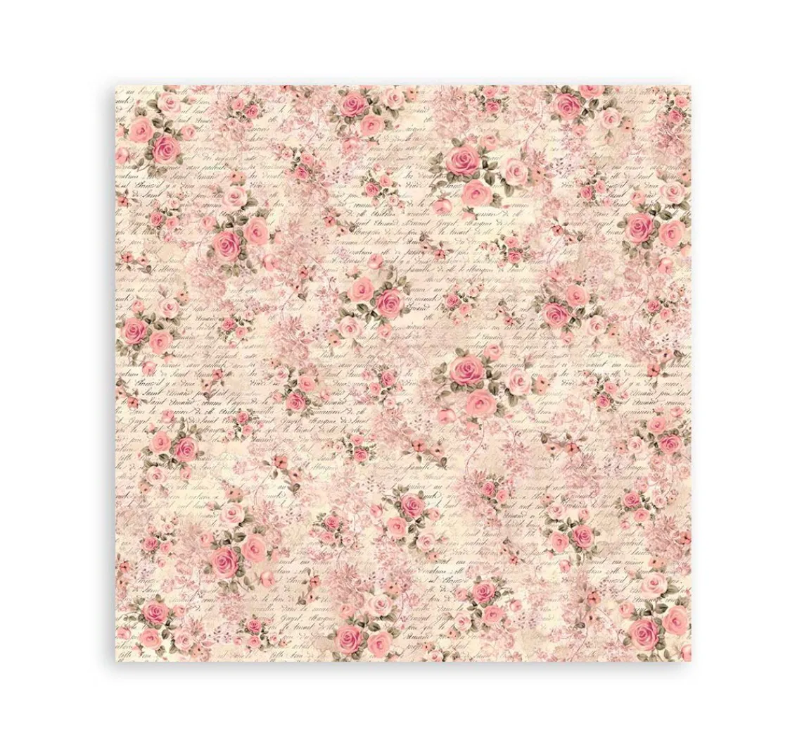 Discount Stamperia Stoffpaket "Shabby Rose"