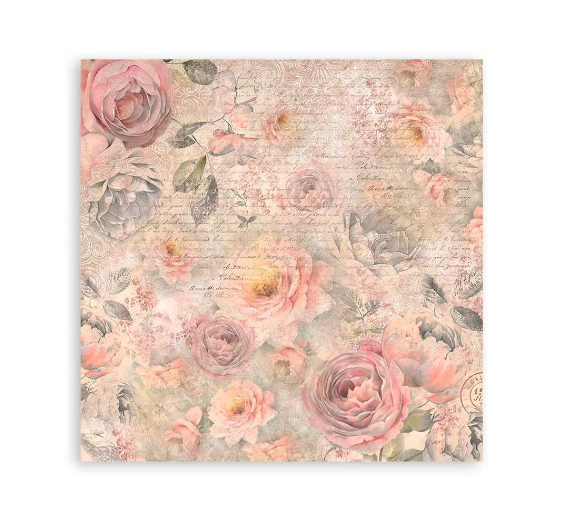Discount Stamperia Stoffpaket "Shabby Rose"