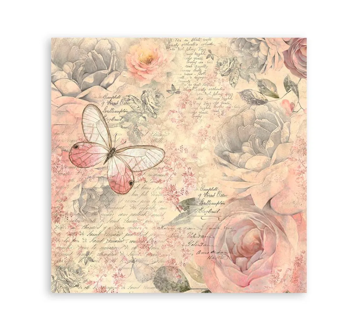 Discount Stamperia Stoffpaket "Shabby Rose"