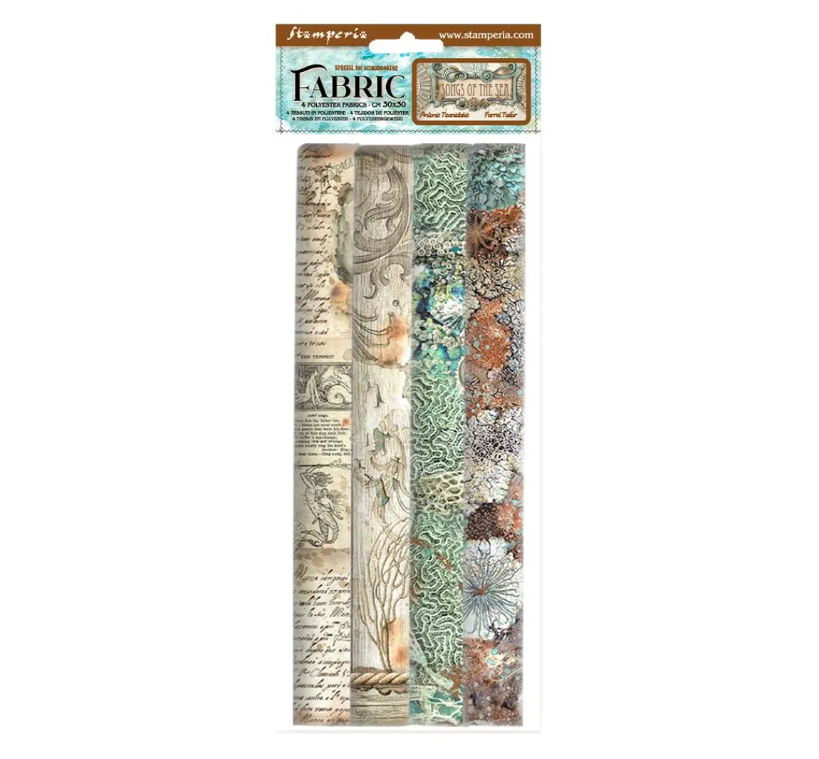 New Stamperia Stoffpaket "Songs of the Sea"