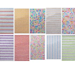 Hot creativ company Strass-Stein-Sticker sortiert, Ø 4-6mm