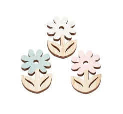 HobbyFun Streuteile Blume "Blanche", mit Klebepunkt