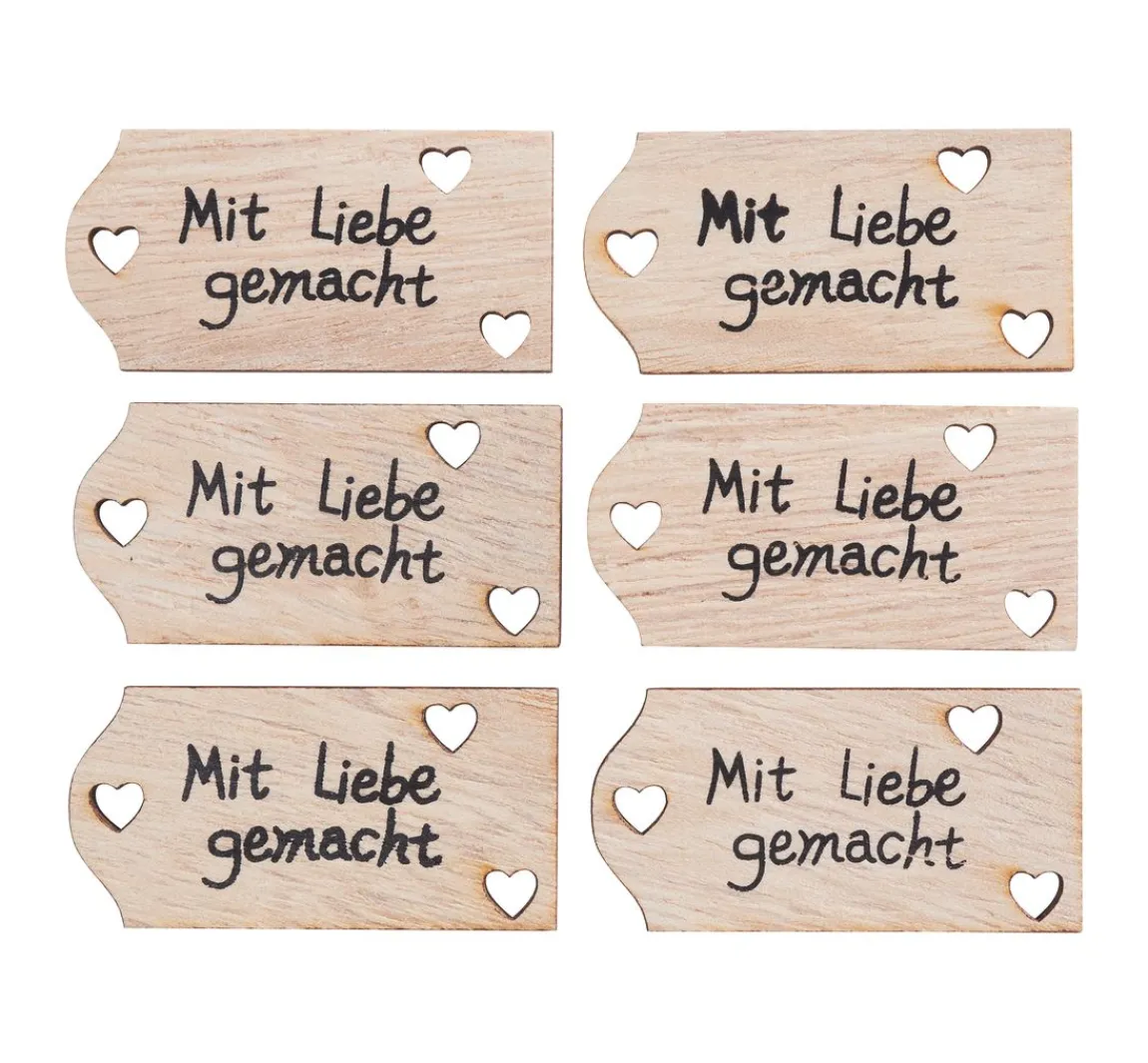 Discount ohne Marke Streuteile "Mit Liebe gemacht"