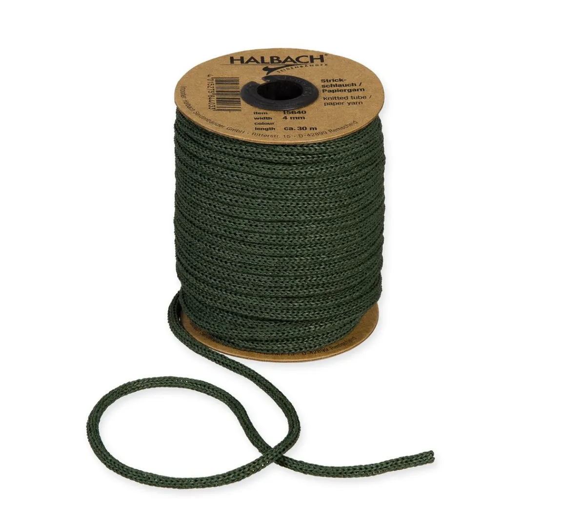 Hot HALBACH Strickschlauch aus Papiergarn, 30m