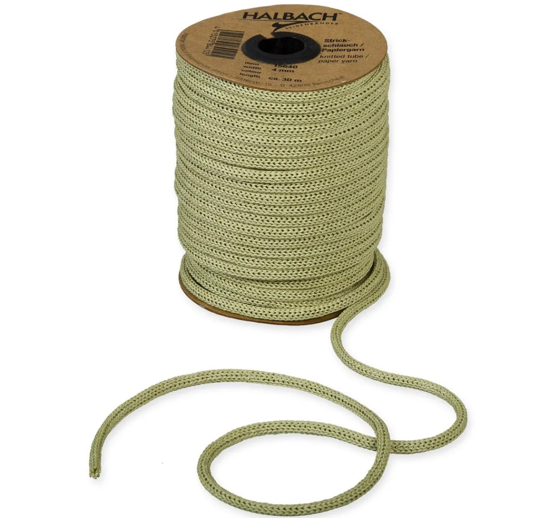 Hot HALBACH Strickschlauch aus Papiergarn, 30m