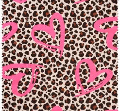 Outlet VBS Marktplatz Sweat-Stoff Neon Print "Leopard mit Herz"