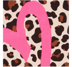 Outlet VBS Marktplatz Sweat-Stoff Neon Print "Leopard mit Herz"