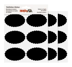 Discount HobbyFun Tafelfolien-Sticker "Oval - gewellt"