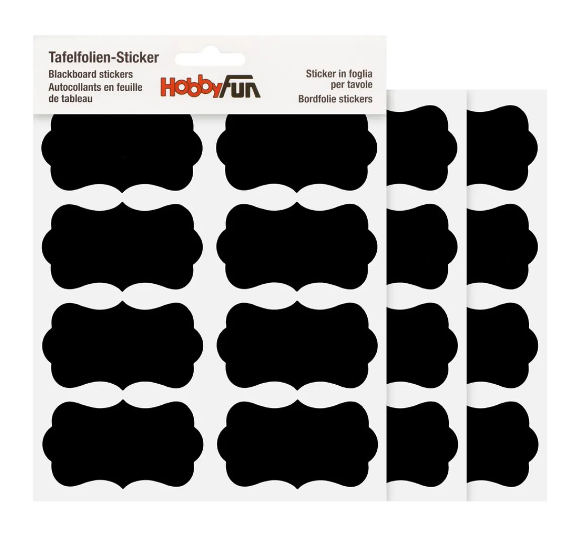 Best HobbyFun Tafelfolien-Sticker "Rechteck - geschwungen"
