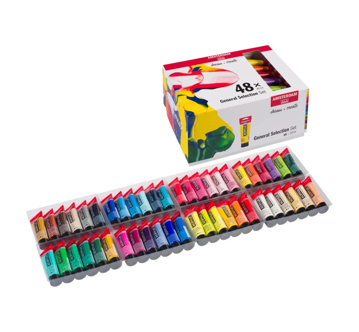 Best AMSTERDAM Talens Acrylfarben-Set "General Selection 48"