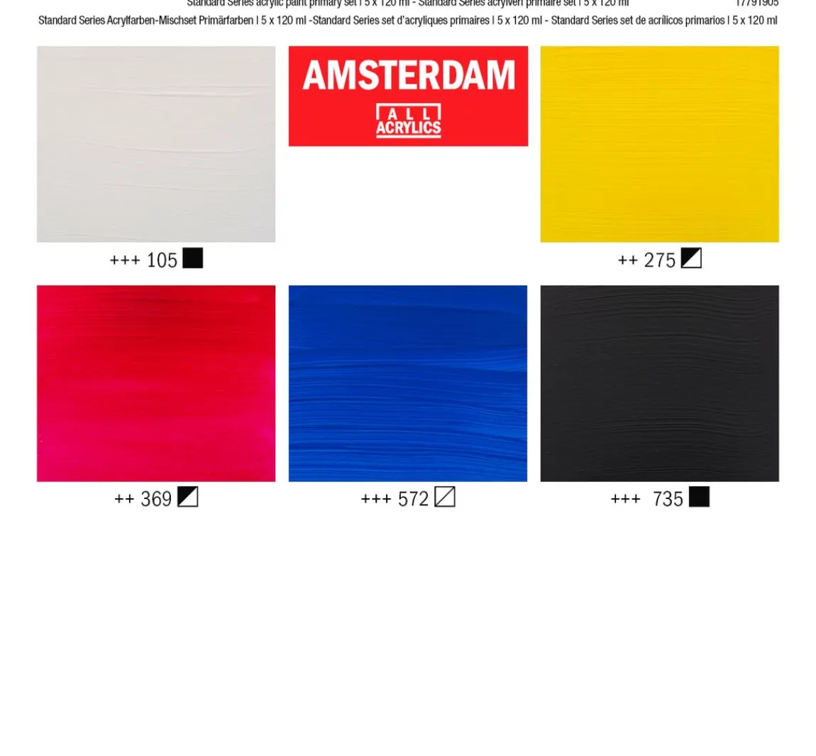 Best AMSTERDAM Talens Acrylfarben-Set "Primärfarben"