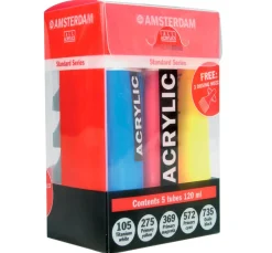 Clearance AMSTERDAM Talens Acrylfarben-Set "Starter" inkl. 3 Dosierspitzen