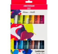 Discount AMSTERDAM Talens Acrylfarben-Set "Landschaft"