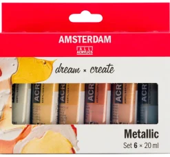 AMSTERDAM Talens Acrylfarben-Set "Metallic"