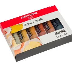 AMSTERDAM Talens Acrylfarben-Set "Metallic"