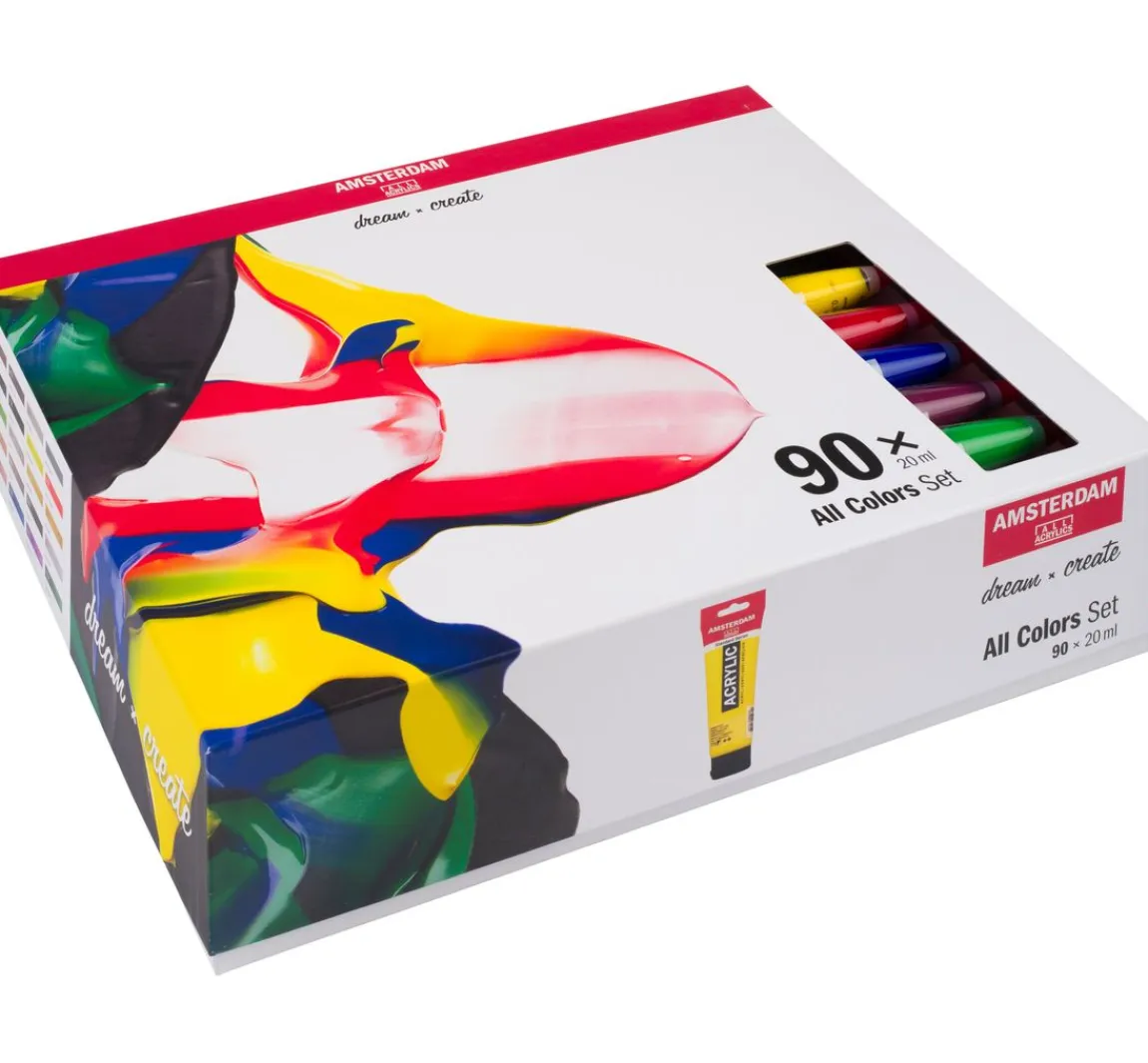 Hot AMSTERDAM Talens Acrylfarben-Set "General Selection 90"
