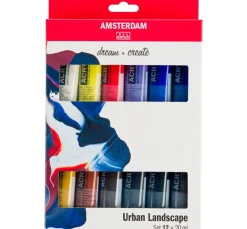 Discount AMSTERDAM Talens Acrylfarben-Set "Stadtlandschaft"