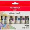 Hot AMSTERDAM Talens Acrylfarben-Set "Pearlescent"