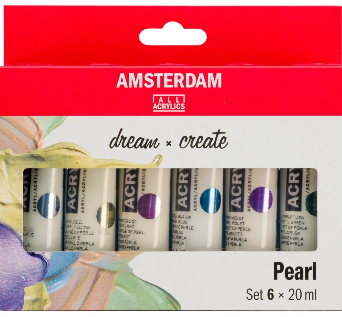 Hot AMSTERDAM Talens Acrylfarben-Set "Pearlescent"