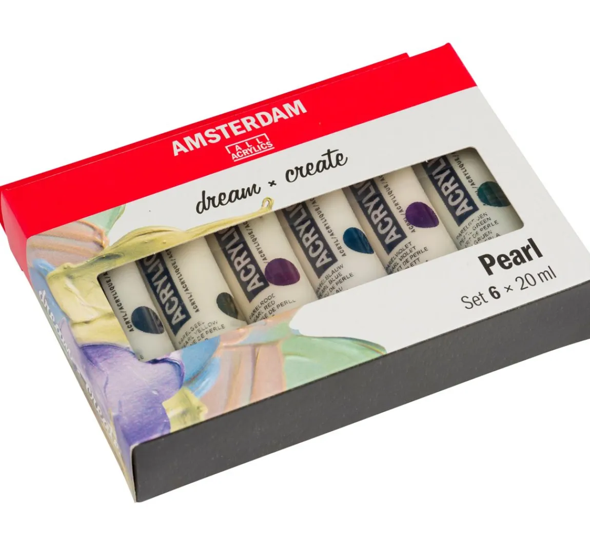 Hot AMSTERDAM Talens Acrylfarben-Set "Pearlescent"