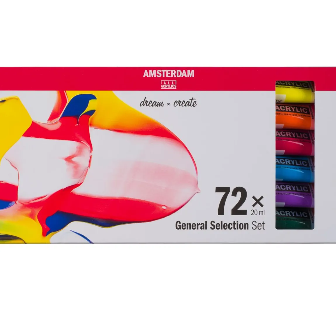 Clearance AMSTERDAM Talens Acrylfarben-Set "All in", 72 x 20 ml