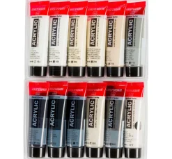 Outlet AMSTERDAM Talens Acrylfarben-Set "Grau"