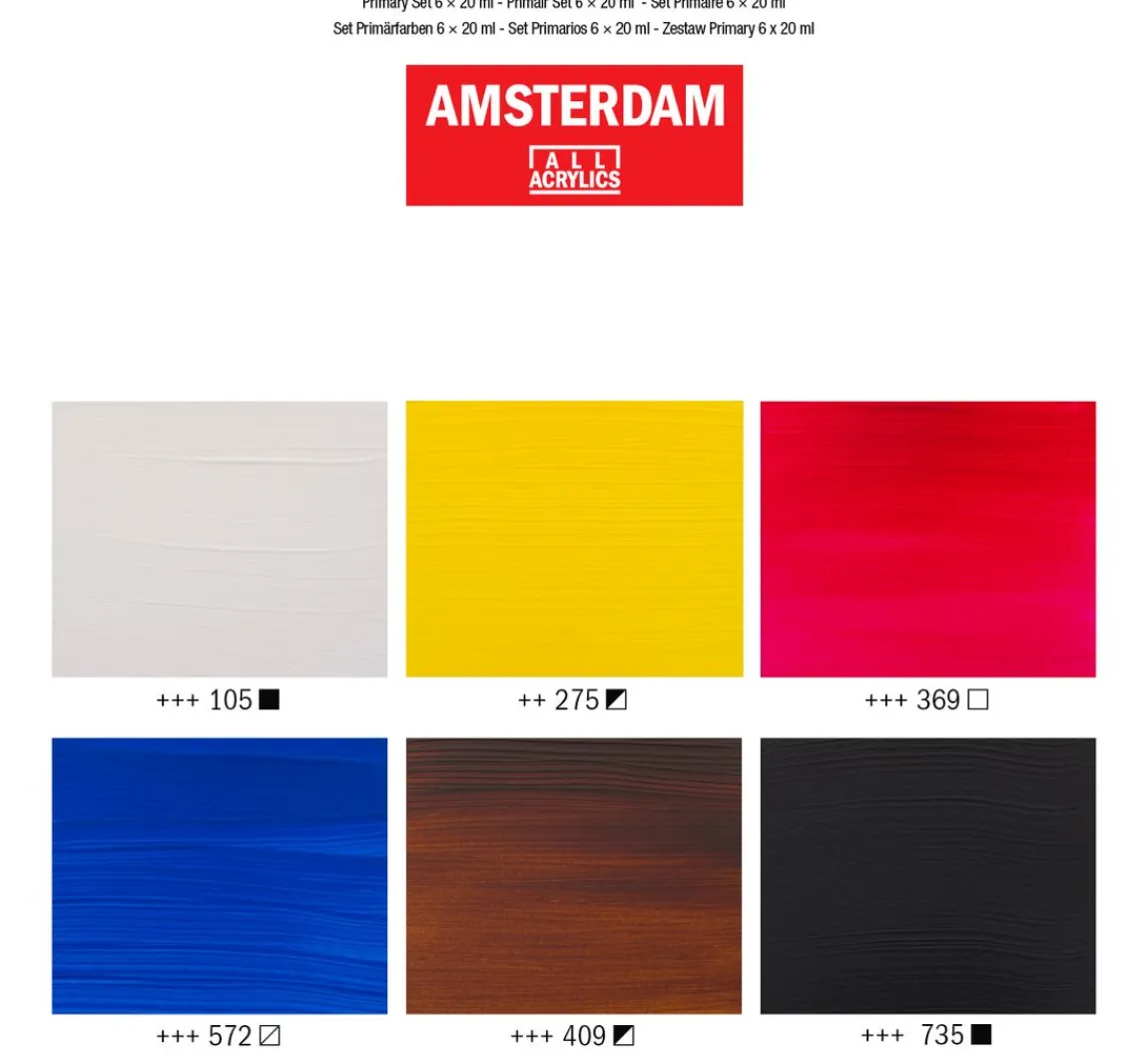 Discount AMSTERDAM Talens Acrylfarben-Set "Primär"