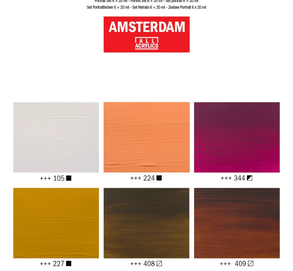 Hot AMSTERDAM Talens Acrylfarben-Set "Portrait"