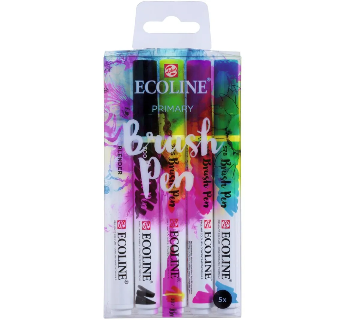Clearance Talens Ecoline Brush Pen Set "5 Farben"