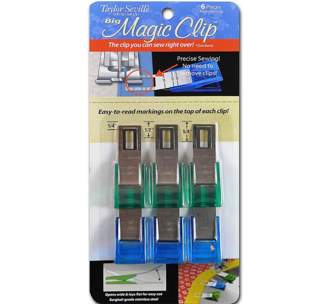 New Taylor Seville Stoffklammern Magic Clips, 6 Stück
