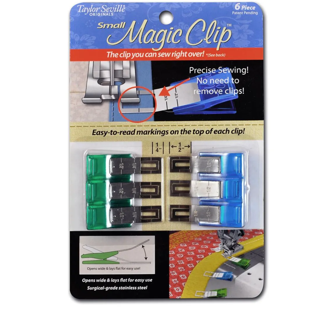 New Taylor Seville Stoffklammern Magic Clips, 6 Stück