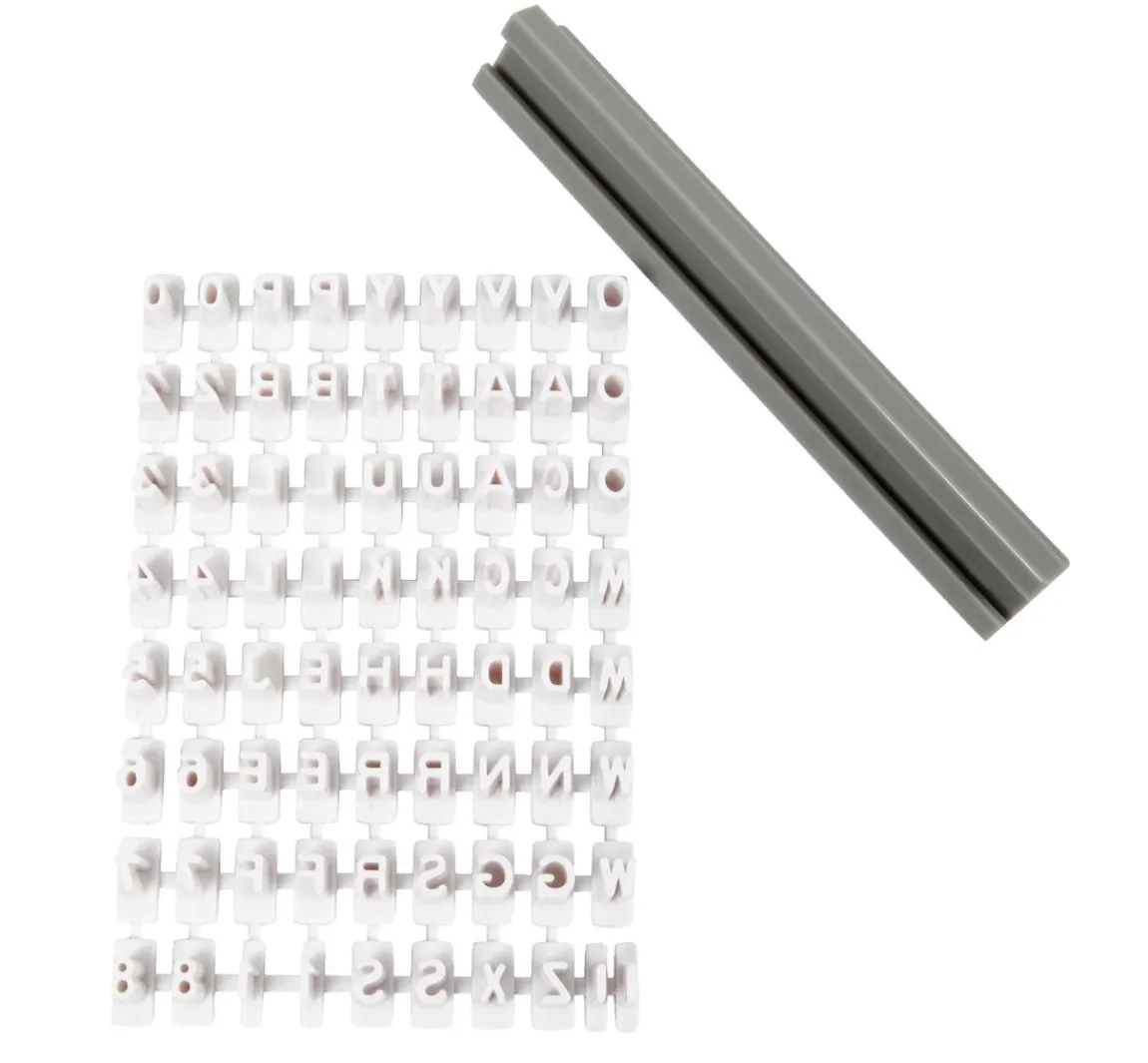 New creativ company Textur Stempel-Set "Buchstaben & Zahlen"