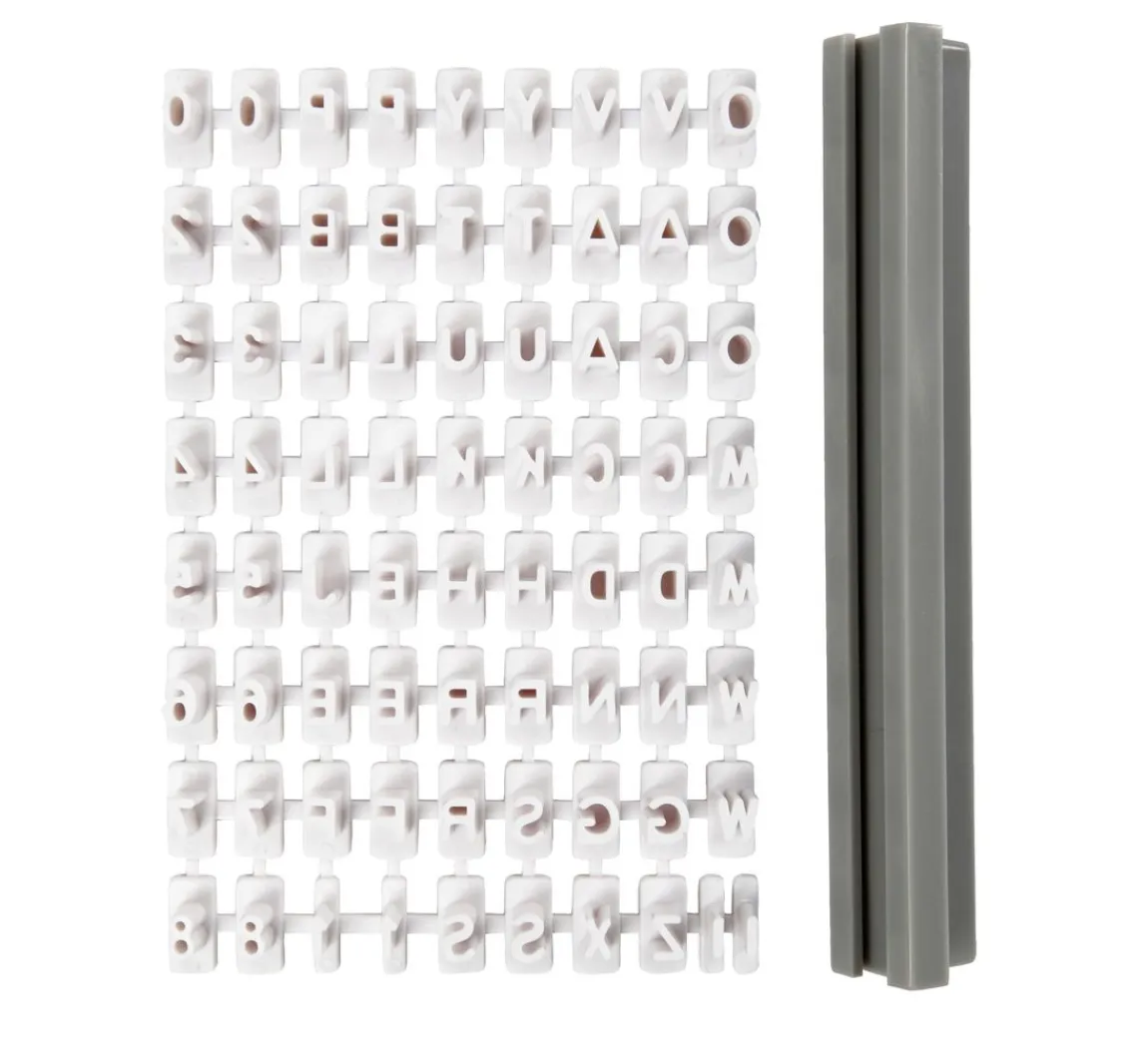 New creativ company Textur Stempel-Set "Buchstaben & Zahlen"