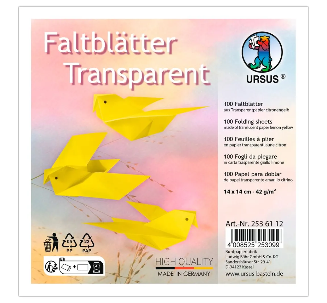 Discount URSUS Transparentpapier-Faltblätter