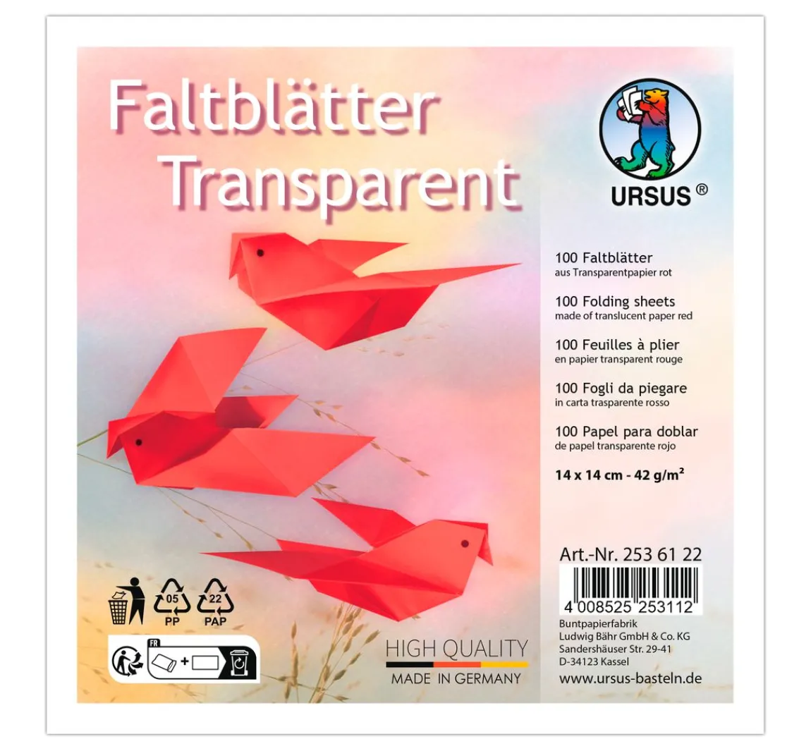 Discount URSUS Transparentpapier-Faltblätter