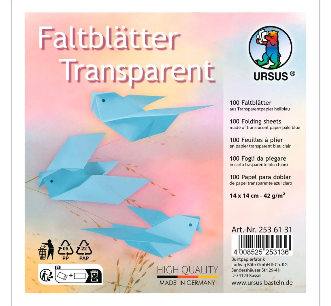 Discount URSUS Transparentpapier-Faltblätter