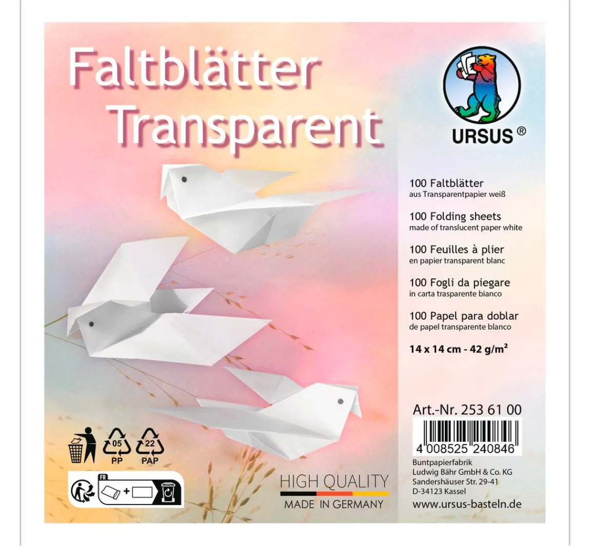 Discount URSUS Transparentpapier-Faltblätter