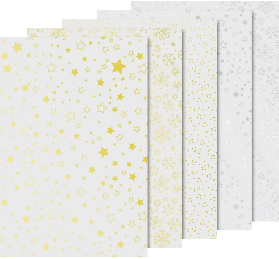 Online Heyda Transparentpapier-Set "Weihnachten" Gold/Silber